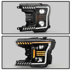 Spyder Auto - Spyder Auto 9960437 Black Sequential LED High/Low Headlights for 18-20 Ford F150 - Image 4