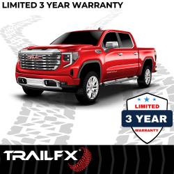 TrailFX - TrailFX A7037B 5" Oval Straight Side Bars Black Steel Rocker Panel Mount - Image 2