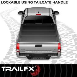 TrailFX - TrailFX TFX5706 Premium Flush Tri-Fold Tonneau Cover Lockable Black Aluminum - Image 2