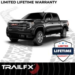 TrailFX - TrailFX A8202S 6" Oval Straight Nerf Bar w/Step Pad SS Frame Mount - Image 2