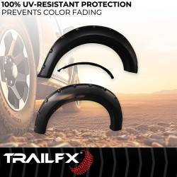 TrailFX - TrailFX TFF3002S Pocket Style Fender Flare Set Black Smooth Paintable Finish - Image 2