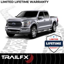 TrailFX - TrailFX A7016S 5" Oval Straight Side Bars Polished Steel Rocker Panel Mount - Image 2