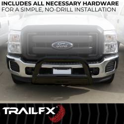 TrailFX - TrailFX B0039B Black PC 3" Bull Bar w/Skid Plate & Light Mount - Image 2