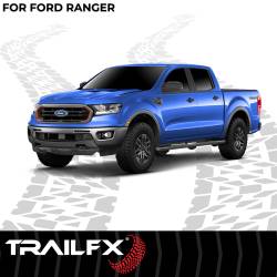 TrailFX - TrailFX AL4013B 4.5" Hex Nerf Bars Black Alu. w/Plastic End Caps Rocker Mount - Image 2