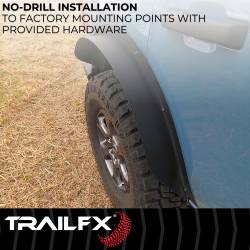 TrailFX - TrailFX BR006T Matte Black Flat Fender Flares 4.5" Tire Coverage Bolt-On Pair - Image 2