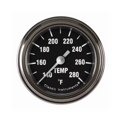 Classic Instruments - Classic Instruments HR126SLF-12 Black Hot Rod 2-1/8" Coolant Temperature Gauge - Image 2