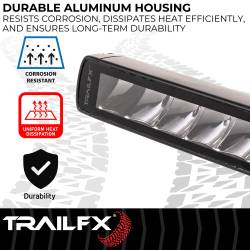 TrailFX - TrailFX 6SRBKCM 6" Single Row LED Light Bar 6 LEDs 5W Clear - Image 2