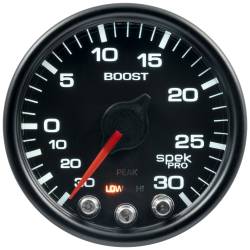 AutoMeter - AutoMeter P30232 Boost/Vac Gauge 30" HG/30PSI 2-1/16" Blk Dial/Bezel/Clear Lens - Image 1