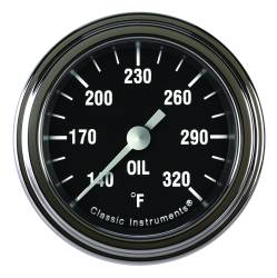 Classic Instruments - Classic Instruments HR128SLF Hot Rod Black Engine Oil Temperature Gauge - Image 2