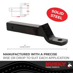 Husky Towing - Husky Towing 31369 2" Class III Ball Mount 2.25" Drop/1" Rise 12" Shank Length - Image 2
