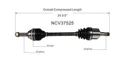 GSP - GSP NCV37525 Front Left CV Axle Assembly for Dodge/Hyundai 1.6 - Image 6