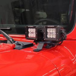 Go Rhino - Go Rhino 730230T Dual 3" Cube LED Cowl Mount for 18-26 Wrangler JL/Gladiator - Image 3