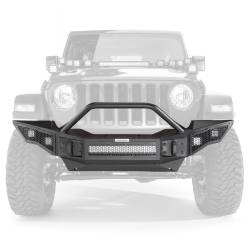 Go Rhino - Go Rhino 331201T Rockline Front Winch Bumper w/OverRider for 07-26 Jeep JL/JK/JT - Image 4
