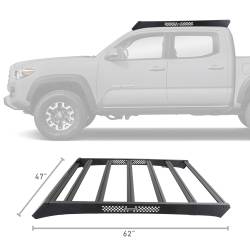Go Rhino - Go Rhino 5933000T Ceros Low Profile Roof Rack for 16-23 Toyota Tacoma Double Cab - Image 4