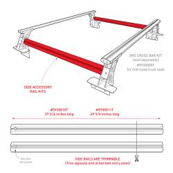 Go Rhino - Go Rhino 5935011T XRS Cross Bars 49.75" Side Rail Accessory Kit - Image 5