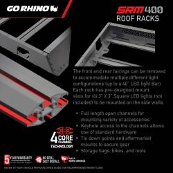 Go Rhino - Go Rhino 5934068T SRM400 68" Long x 52" Wide Customizable Steel Basket Roof Rack - Image 8