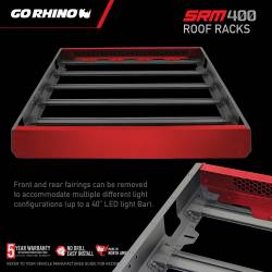 Go Rhino - Go Rhino 5934068T SRM400 68" Long x 52" Wide Customizable Steel Basket Roof Rack - Image 7