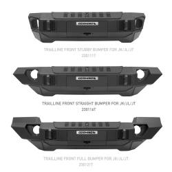 Go Rhino - Go Rhino 230116T Trailline Winch Ready Front Straight Bumper - Image 4