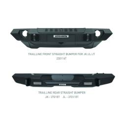 Go Rhino - Go Rhino 230116T Trailline Winch Ready Front Straight Bumper - Image 5