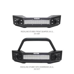 Go Rhino - Go Rhino 331100T Rockline Winch Front Stubby Bumper for 18 Wrangler JL - Image 9