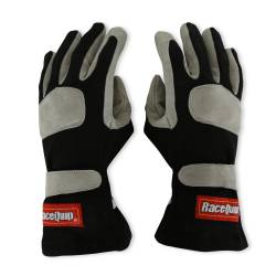 Racequip - RaceQuip 351003RQP 351 Series 1-Layer Nomex Race Gloves Black Medium - Image 1
