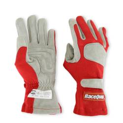 Racequip - RaceQuip 351016RQP 351 Series 1-Layer Nomex Race Gloves Red XL - Image 3