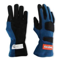 Racequip - RaceQuip 355023RQP 355 Series 2-Layer Nomex Race Gloves Blue Medium - Image 3