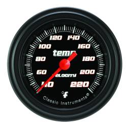 Classic Instruments - Classic Instruments VS129BBLF Velocity Black Engine Coolant Temperature Gauge - Image 5