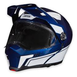 Simpson Motorcycle - Simpson Motorcycle JBDUWLG Journey Bandit Large Motorcycle Helmet Blue/White - Image 1