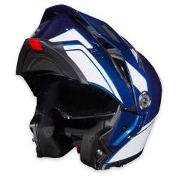 Simpson Motorcycle - Simpson Motorcycle JBDUWLG Journey Bandit Large Motorcycle Helmet Blue/White - Image 4