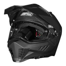 Simpson Motorcycle - Simpson Motorcycle XB32X Xcursion Bandit 2X-Large Motorcycle Helmet Flat Black - Image 2