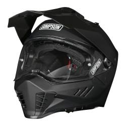 Simpson Motorcycle - Simpson Motorcycle XB3XS Xcursion Bandit X-Small Motorcycle Helmet Flat Black - Image 1