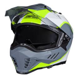 Simpson Motorcycle - Simpson Motorcycle XBBGWYLG Xcursion Bandit Large Motorcycle Helmet BC Yellow - Image 3