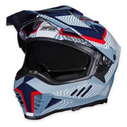 Simpson Motorcycle - Simpson Motorcycle XBMUGRLG Xcursion Bandit Large Motorcycle Helmet Mojave Blue - Image 3
