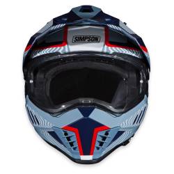 Simpson Motorcycle - Simpson Motorcycle XBMUGRXS Xcursion Bandit X-Small Motorcycle Helmet Blue - Image 4