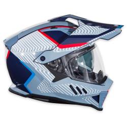 Simpson Motorcycle - Simpson Motorcycle XBMUGRXS Xcursion Bandit X-Small Motorcycle Helmet Blue - Image 7