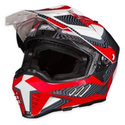 Simpson Motorcycle - Simpson Motorcycle XBMWRGLG Xcursion Bandit Large Motorcycle Helmet Mojave Red - Image 2