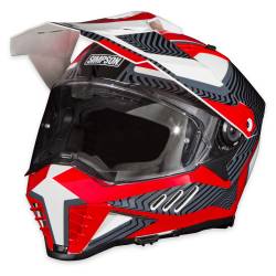 Simpson Motorcycle - Simpson Motorcycle XBMWRGLG Xcursion Bandit Large Motorcycle Helmet Mojave Red - Image 1