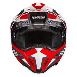Simpson Motorcycle - Simpson Motorcycle XBMWRGMD Xcursion Bandit Medium Motorcycle Helmet Mojave Red - Image 4
