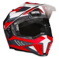 Simpson Motorcycle - Simpson Motorcycle XBMWRG2X Xcursion Bandit 2X-Large Motorcycle Helmet Red - Image 5