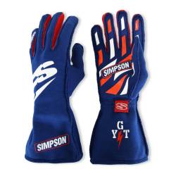 Simpson Safety - Simpson Safety ASBLG Airspeed Nomex Driving Gloves Blue White Red 3.3/5 Large - Image 3