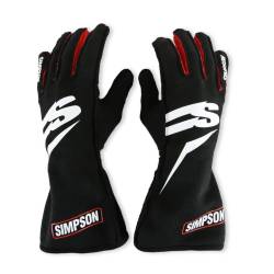 Simpson Safety - Simpson Safety ASKLG Airspeed Nomex Driving Gloves Black Red White 3.3/5 Large - Image 1