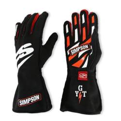 Simpson Safety - Simpson Safety ASKSM LTS AIRSPEED Small BLACK Racing Gloves - Image 2