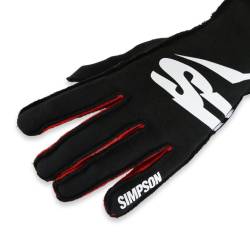 Simpson Safety - Simpson Safety ASKXL LTS AIRSPEED GLOVE XLG BLACK Racing Gloves - Image 5