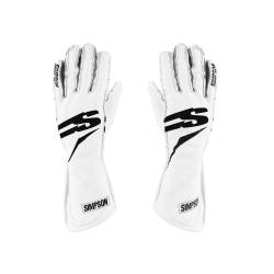 Simpson Safety - Simpson Safety ASWSM Racing Gloves Small White SFI 3.3/5 - Image 4