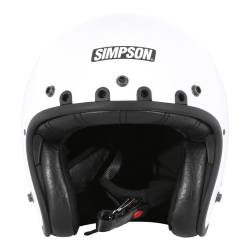 Simpson Motorcycle - Simpson Motorcycle CHOP1XL Chopper X-Large Motorcycle Helmet Gloss White - Image 2