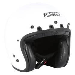 Simpson Motorcycle - Simpson Motorcycle CHOP1LG Chopper Large Motorcycle Helmet Gloss White - Image 3