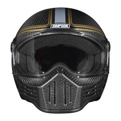 Simpson Motorcycle - Simpson Motorcycle M30SLIPCXS M30 Bandit X-Small Motorcycle Helmet Carbon Fiber - Image 2