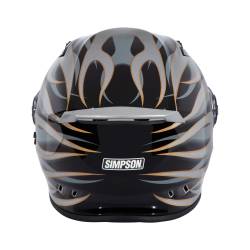 Simpson Motorcycle - Simpson Motorcycle M59WF2MD Mod Bandit Medium Motorcycle Helmet Wildfire - Image 5