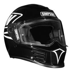 Simpson Motorcycle - Simpson Motorcycle SPB121LG Speed Bandit Large Motorcycle Helmet Black - Image 3